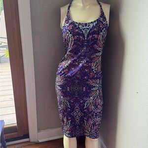 Athleta swim dress size small purple paisley